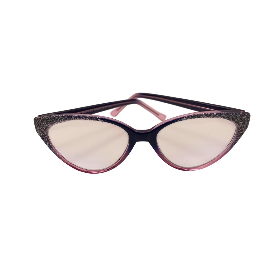 AJ Morgan Purple Glitter Cat Eye Glasses Frames 24010 Womens Retro Eyewear